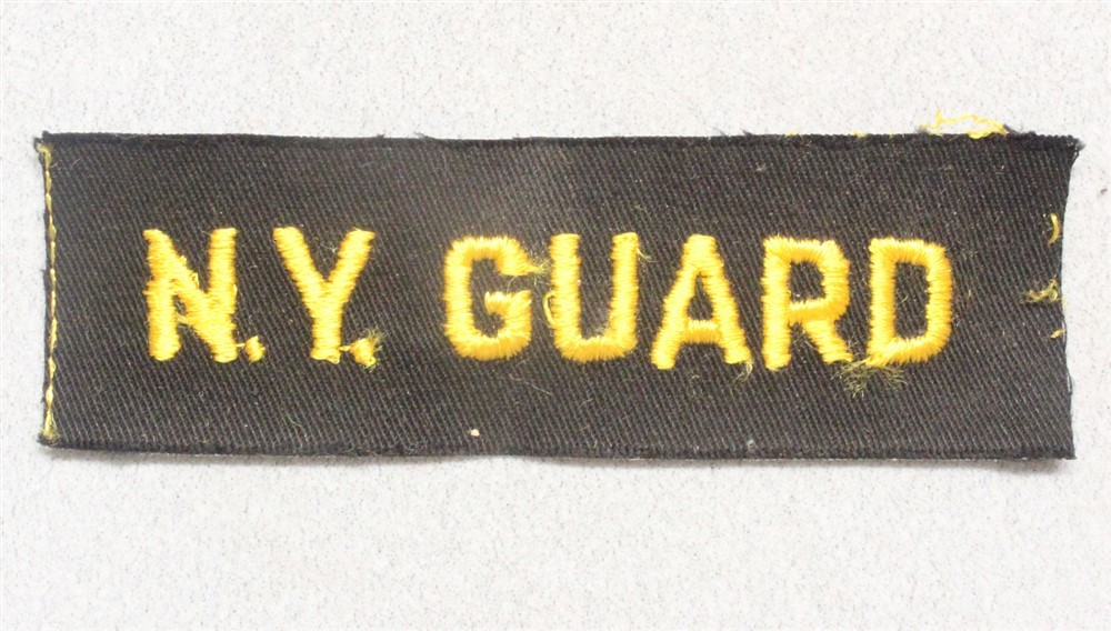 Army patch:  "New York Guard" pocket title - raw edge