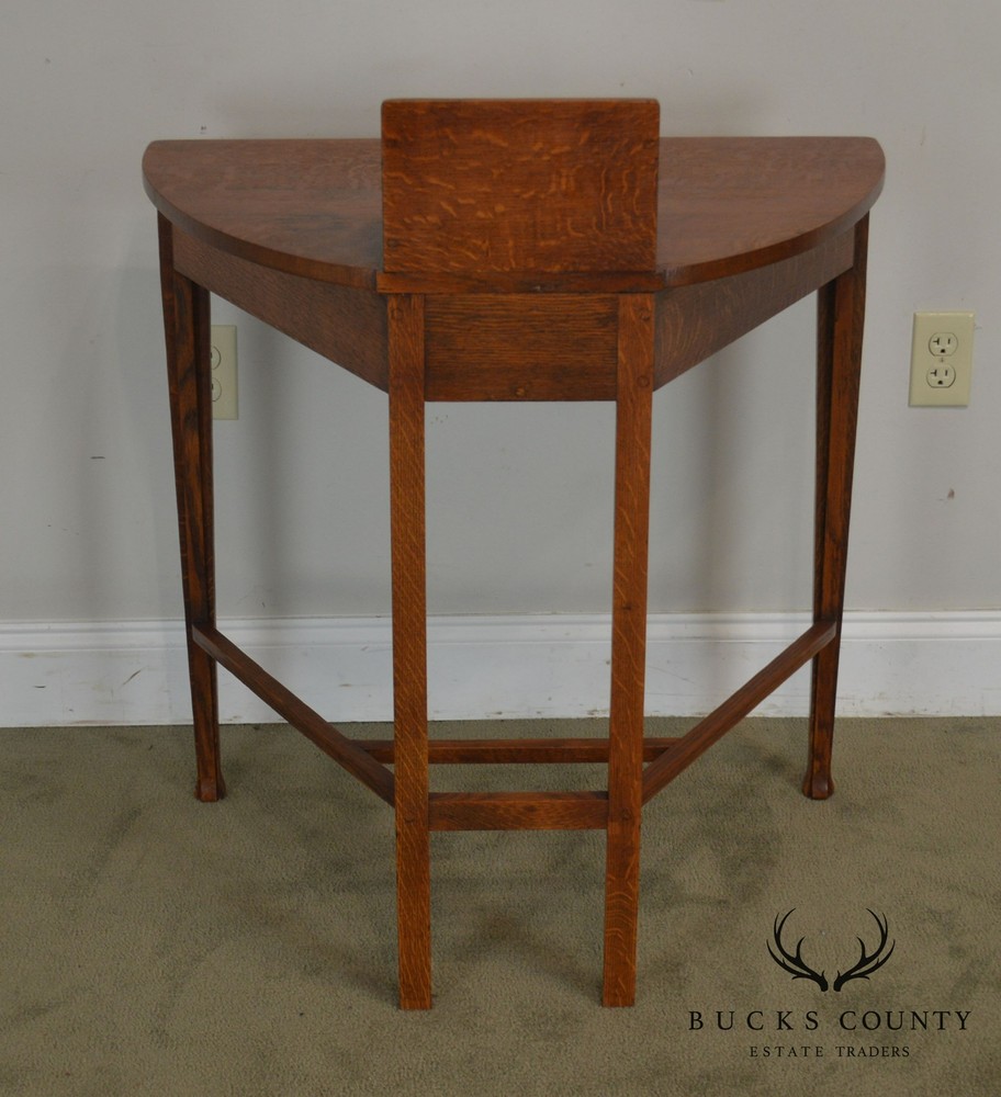 Mission Oak Half Round Desk