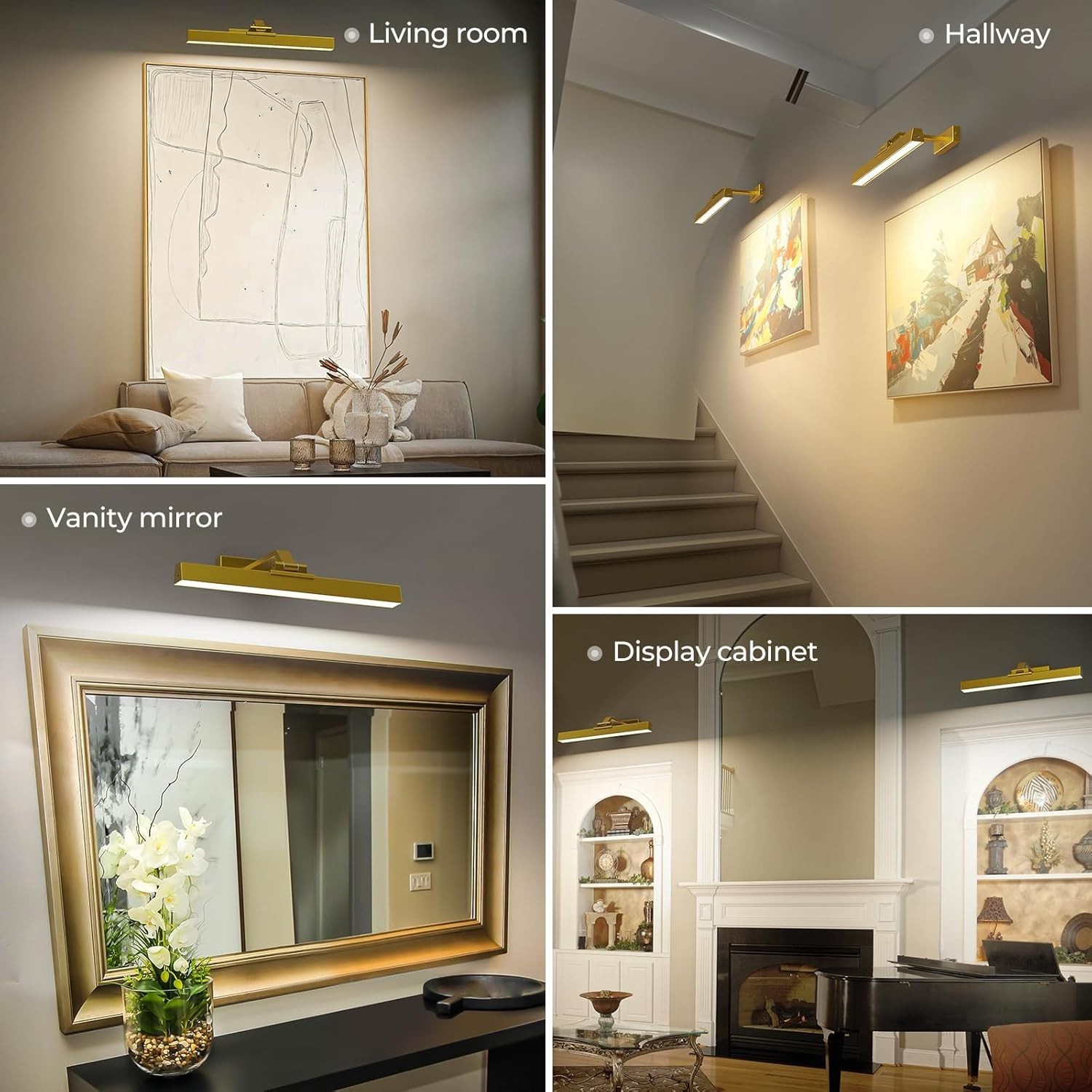 LRLITE Battery Operated Picture Light Gallery Light for Paintings CCT Dimmable
