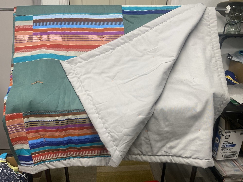 Handcrafted Quilt Patchwork Multi Color