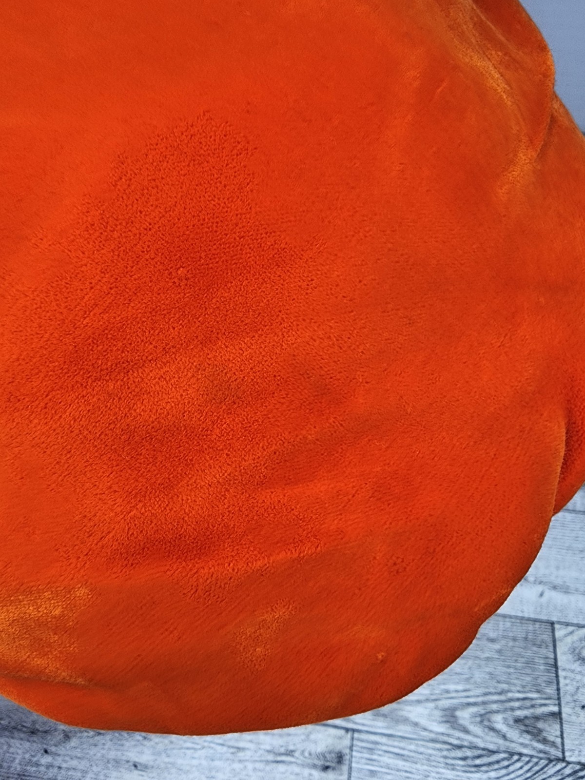 Vintage Clover Lane Art Deco Velvet Velour Beret Hat Fascinator Bright Orange