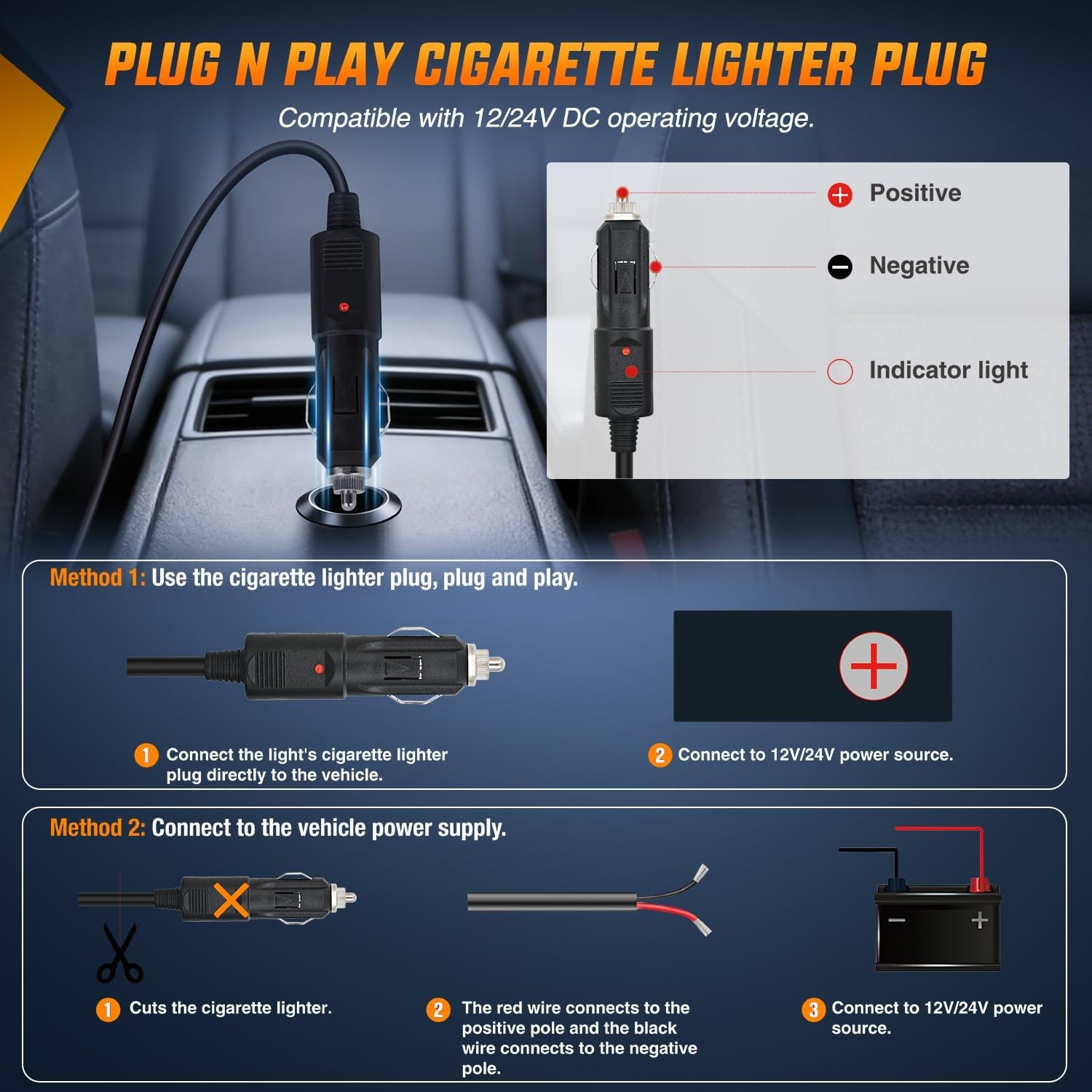 Nilight Magnetic Marine Boat Light Remote Control LED Spotlight 50W 4800LM 360