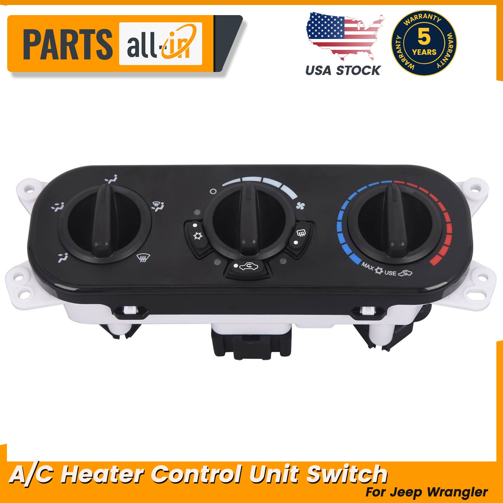 For Jeep Wrangler 3.8L V6 2007 - 2010 A/C Heater Control Unit Switch 55111840AC