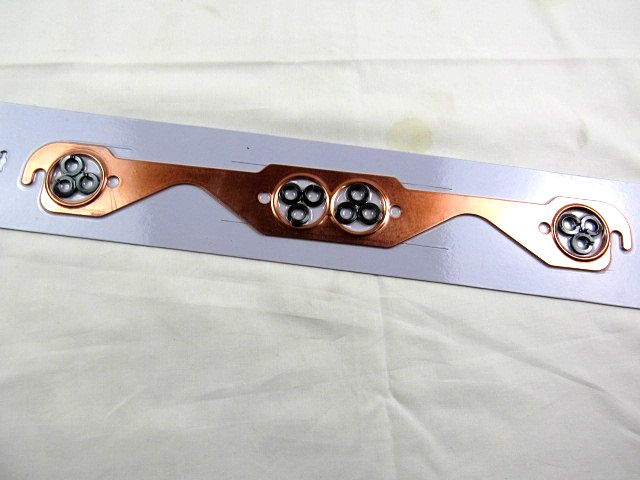 Small Block Chevy SBC Exhaust Header Gaskets Copper 1.5'' round port H64204