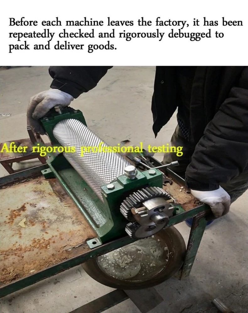 86*310mm Manual Honeycomb Embossing Machine Hive Base Plate Roller Press Machine