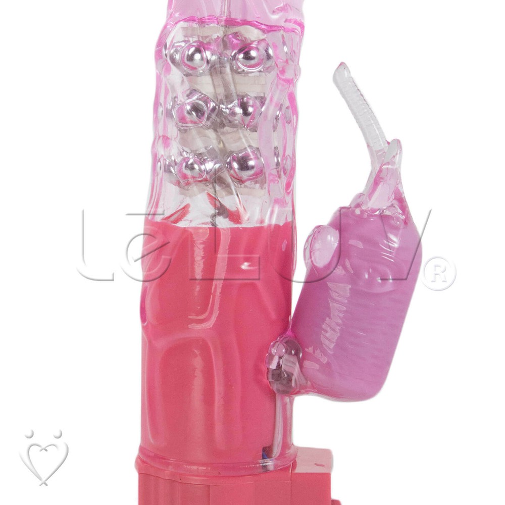 Rabbit Vibrator Rotating LeLuv Multispeed Clit Tickler Bundle with Mini Massager