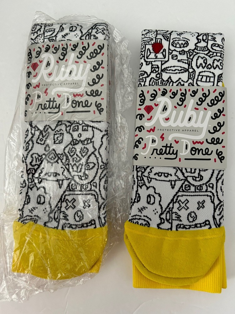 Compression Socks Ruby Protective Apparel Lot Of 2 Medium 9-11 Work Pregnancy