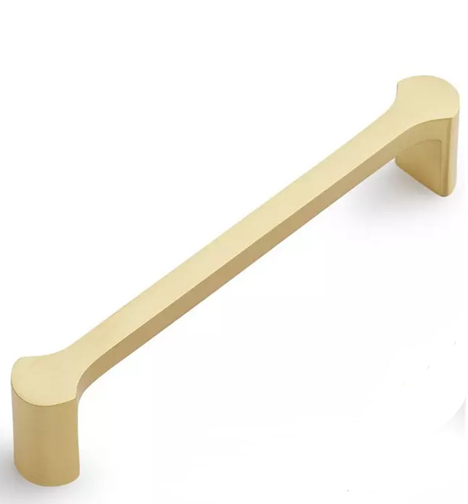 Signature Hardware  Stacia Solid Brass 6 1/4" Drawer Pull - SATIN BRASS