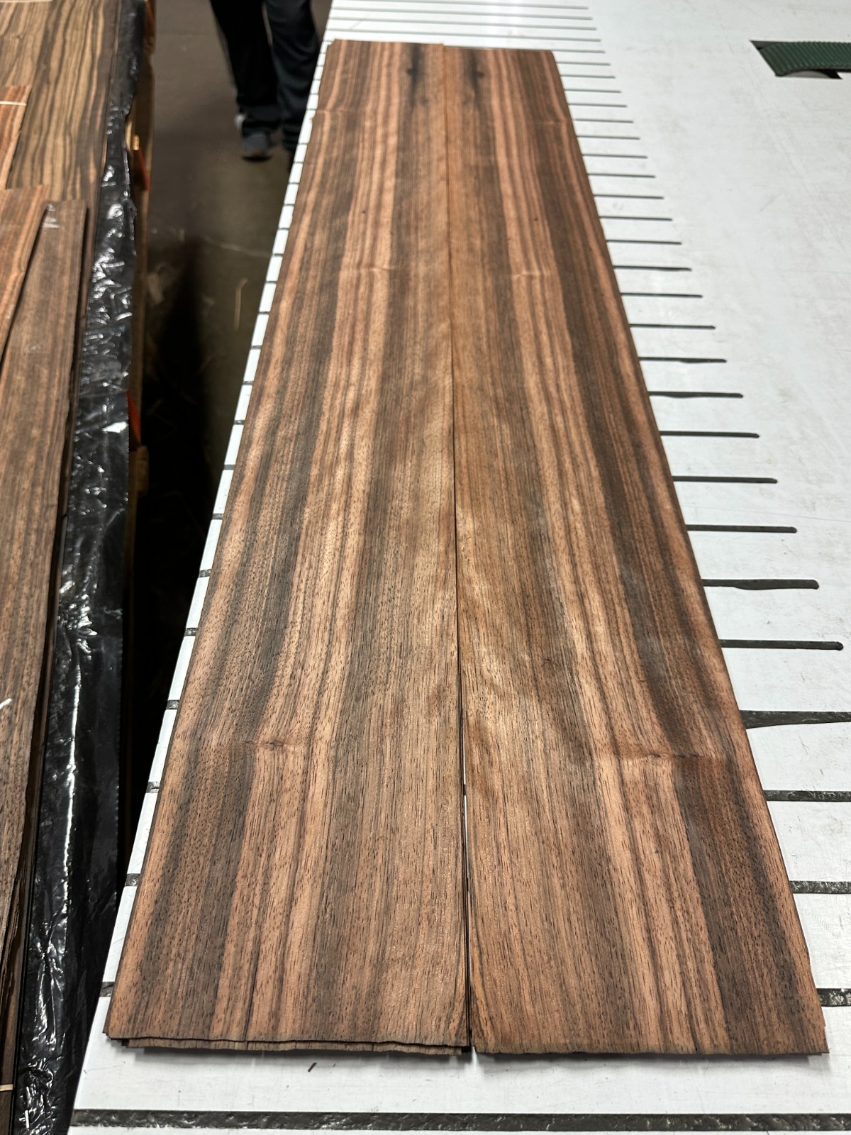 Ebony Raw Wood Veneer 2 sheets 48'' x 6'' 321U