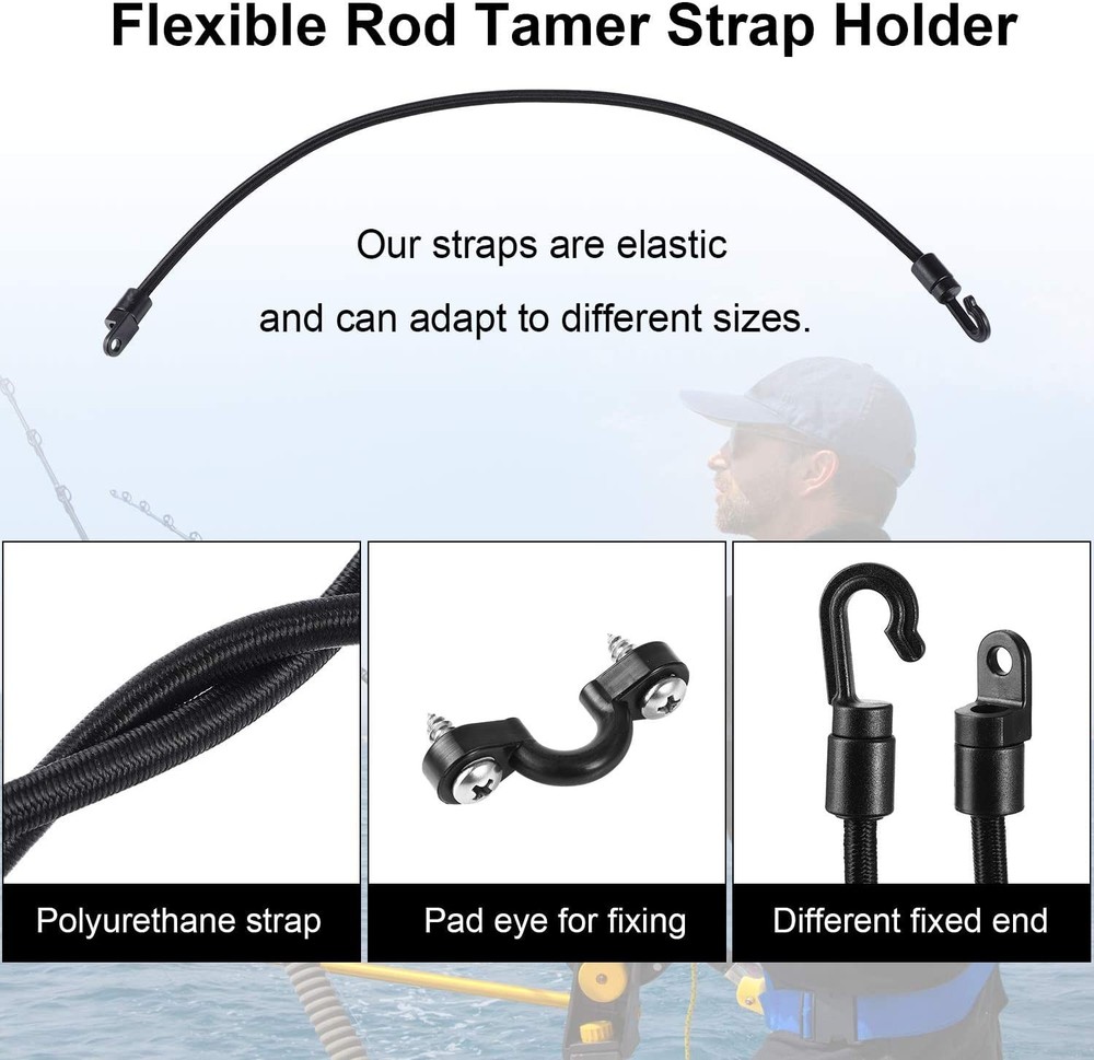 4 Pieces Rod Strap Holder Deck Mount Connector Hold 12 Inch