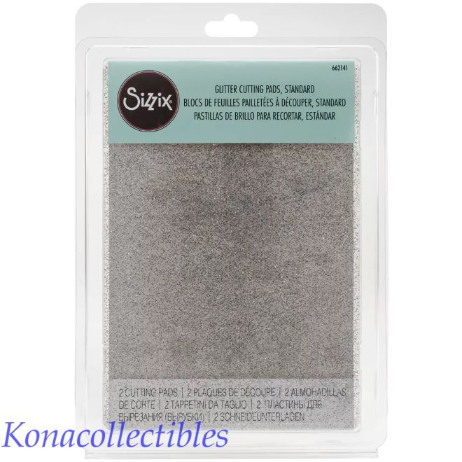 Sizzix Bigz Silver Glitter Cutting Pads 1 Pair #662141