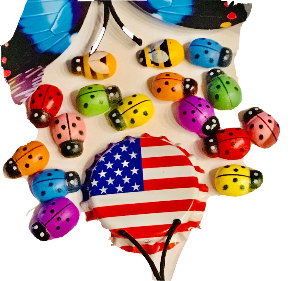 3D Ladybug Fridge Magnet Lot Handcraft 👻🧲 (10) Pc Mini Style