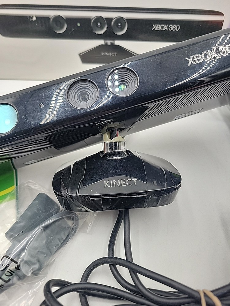 Microsoft Xbox 360 Kinect Motion Sensor Bar With Cables And Manuals (READ)