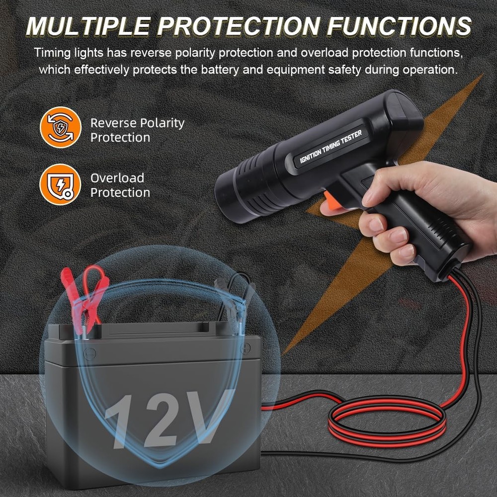 Ignition Timing Light Automotive Engine Ignition Inductive Timing Light Gun 12V
