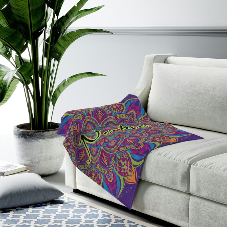 Customized Mandala Blanket Personalized Throw Custom Design Gift Idea