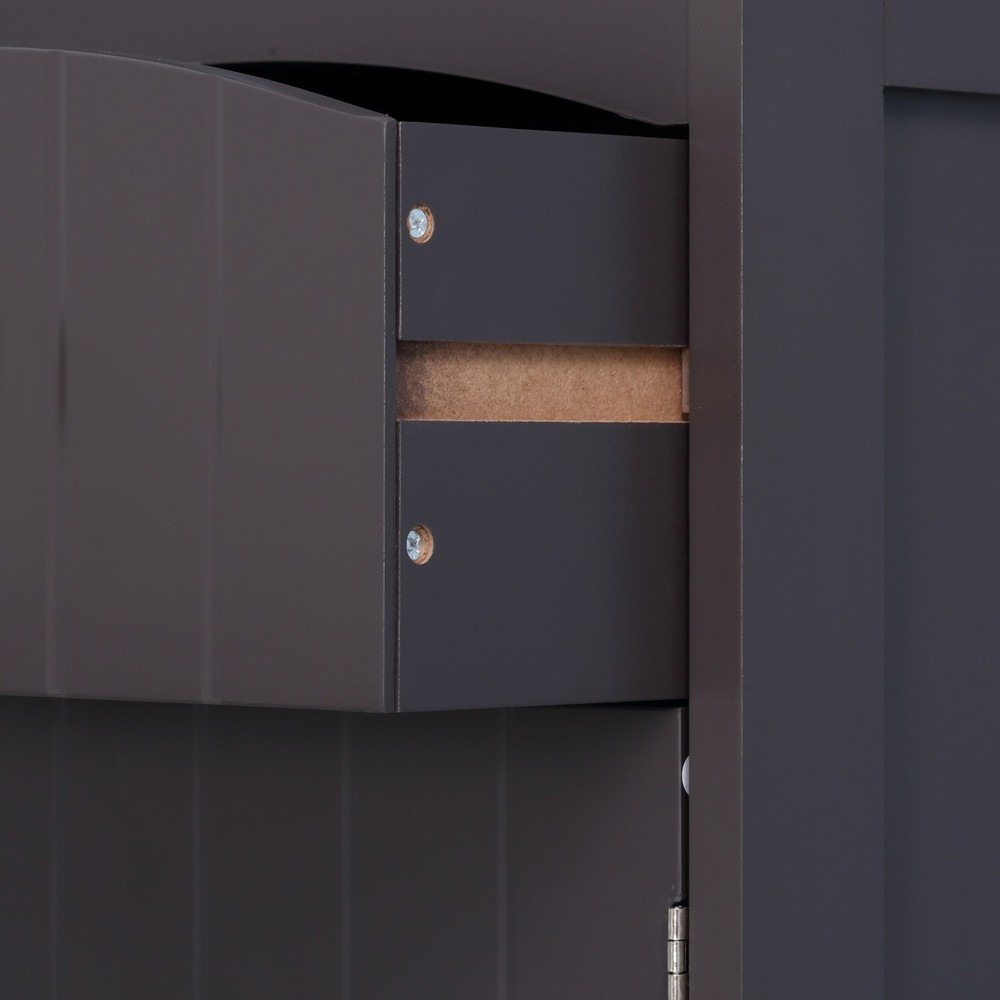 Bathroom Cabinet Ample Storage Space with Three Level Open Shelves