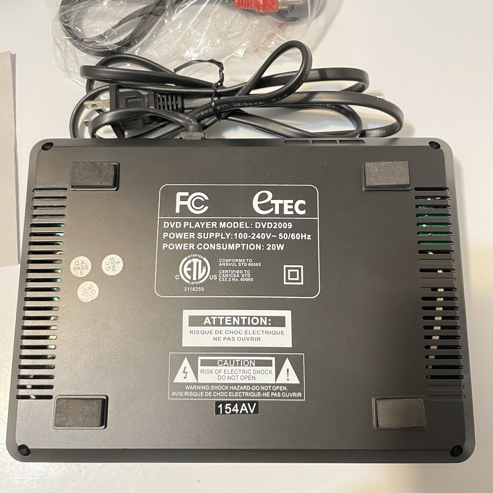 etec DVD2009 Player With Remote Control
