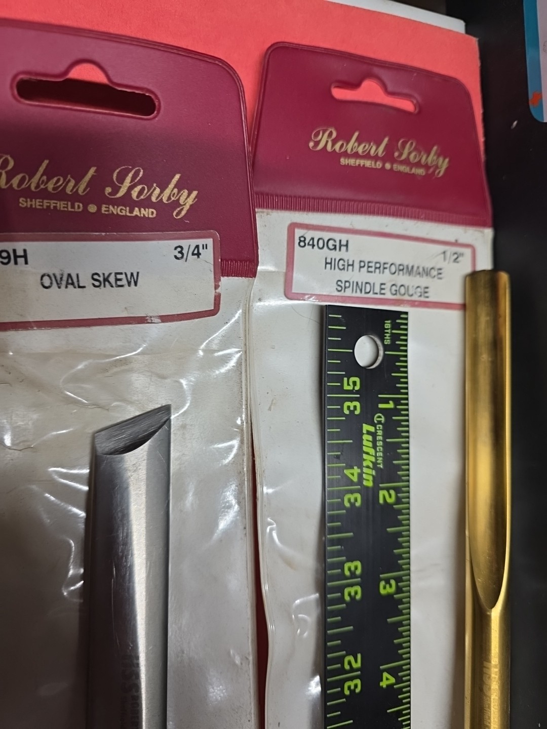 4 Robert Sorby Lathe Chisels Bead Forming Spindle Gouge Skew Oval