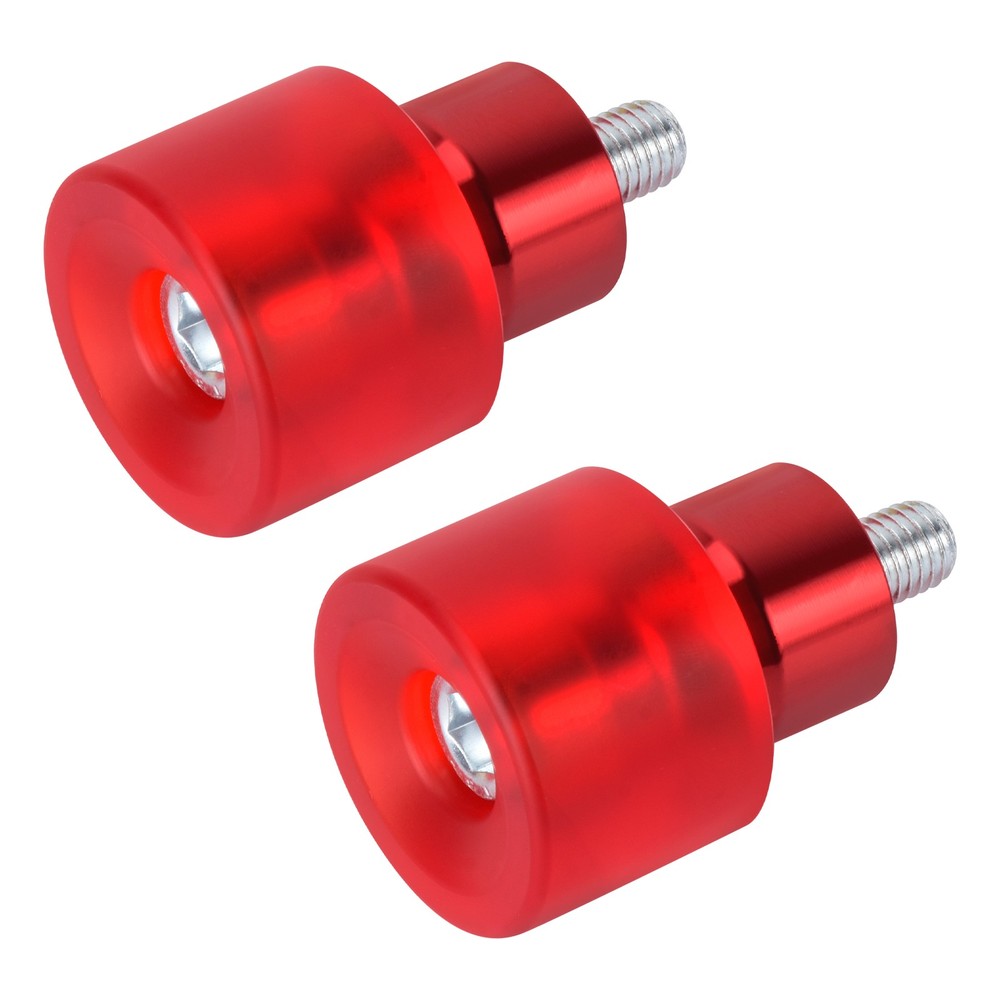 2x Engine Protective Guards Crashs Bars Red Protector 12mm End Balls For Harley