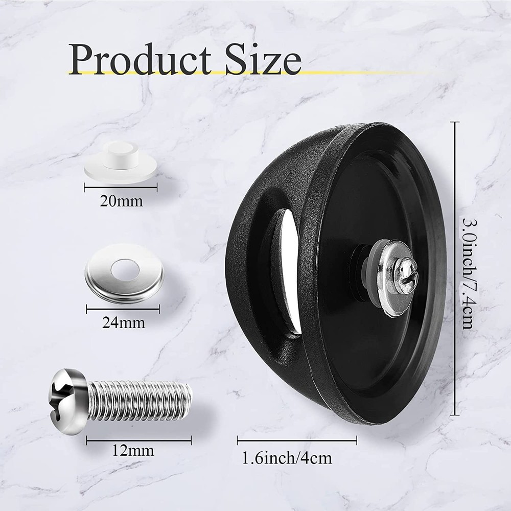 2 Pack Universal Pot Lid Handle Replacement 3 Inch 2 PCS, Black 3 2 PCS