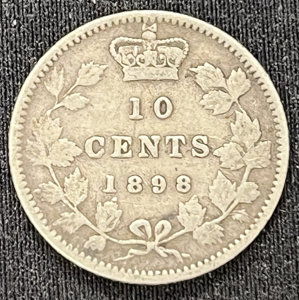 Circulated 1898 Canada Silver Dime