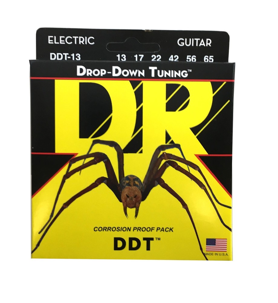 DR Guitar Strings Electric DDT Drop Down Tuning 13-65 Mega Heavy