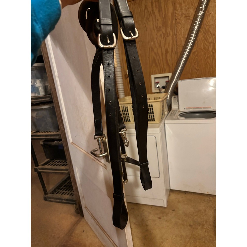 Leather Side Reins with Rubber Donuts