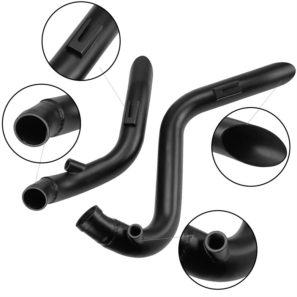 2" O.D LAF Exhaust Pipes w/ Flange Kits for Harley Sportster Dyna Black