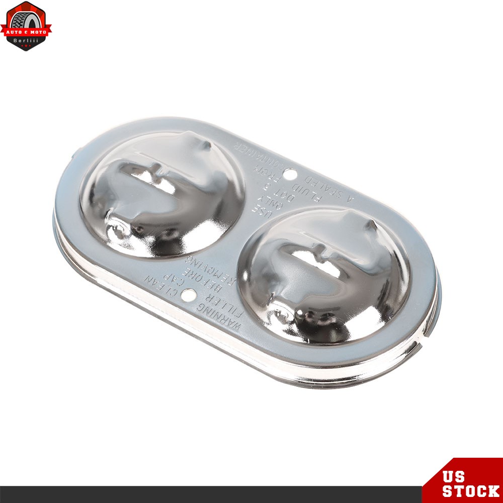 Master Cylinder Cover Chrome with Bails & Gaskets For Chevy Corvette 1967-81 82