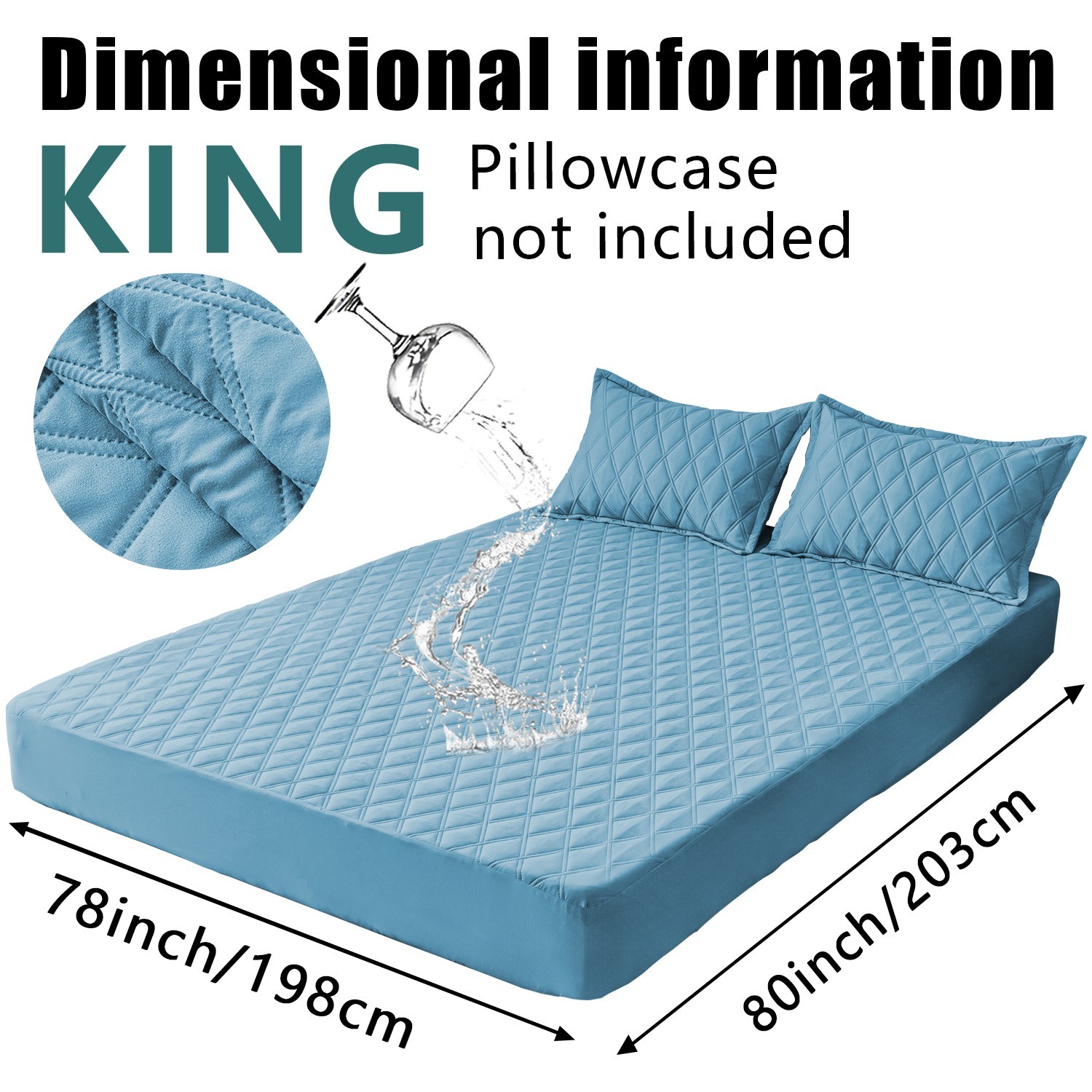 Super soft waterproof mattress cover, layered design, comfortable and durable