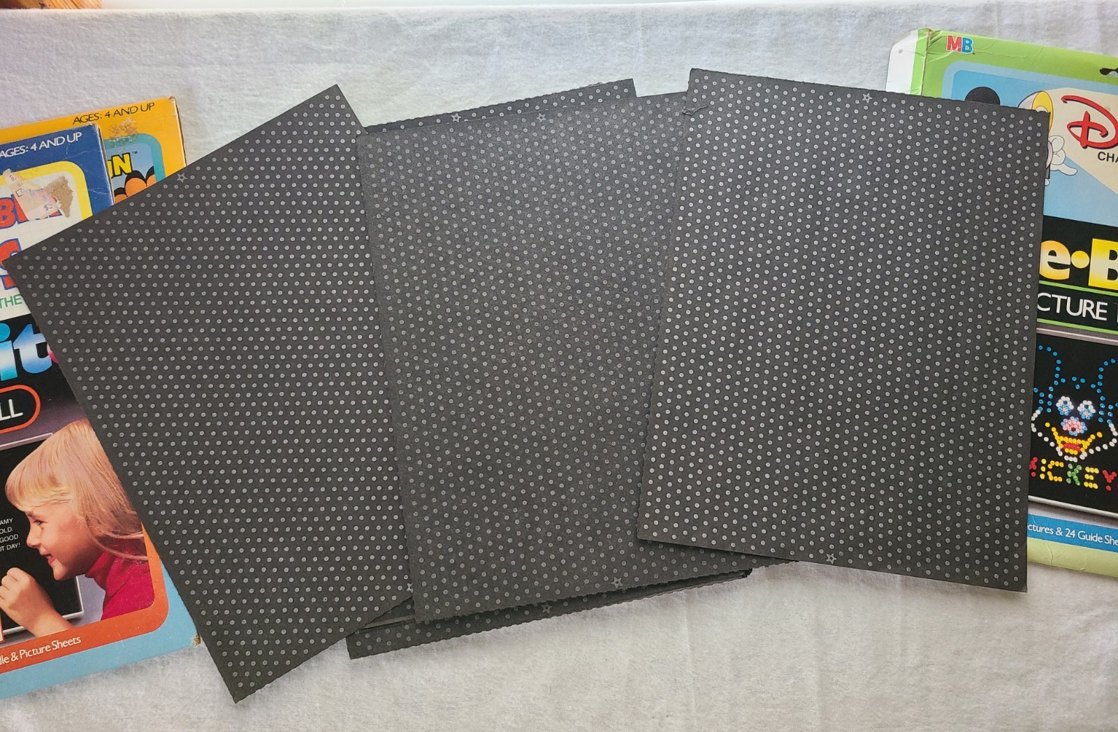 Lite Brite UNUSED BLANK Refill Pages Sheets Vintage LOT OF 9x12"