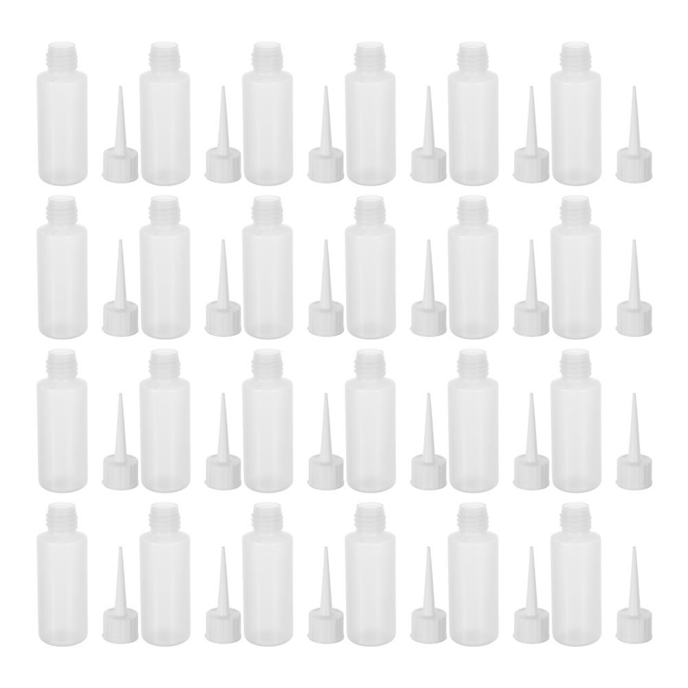 100 Pcs Sewing Agent Bottle Squeeze with Needle Tip Pointed Fine