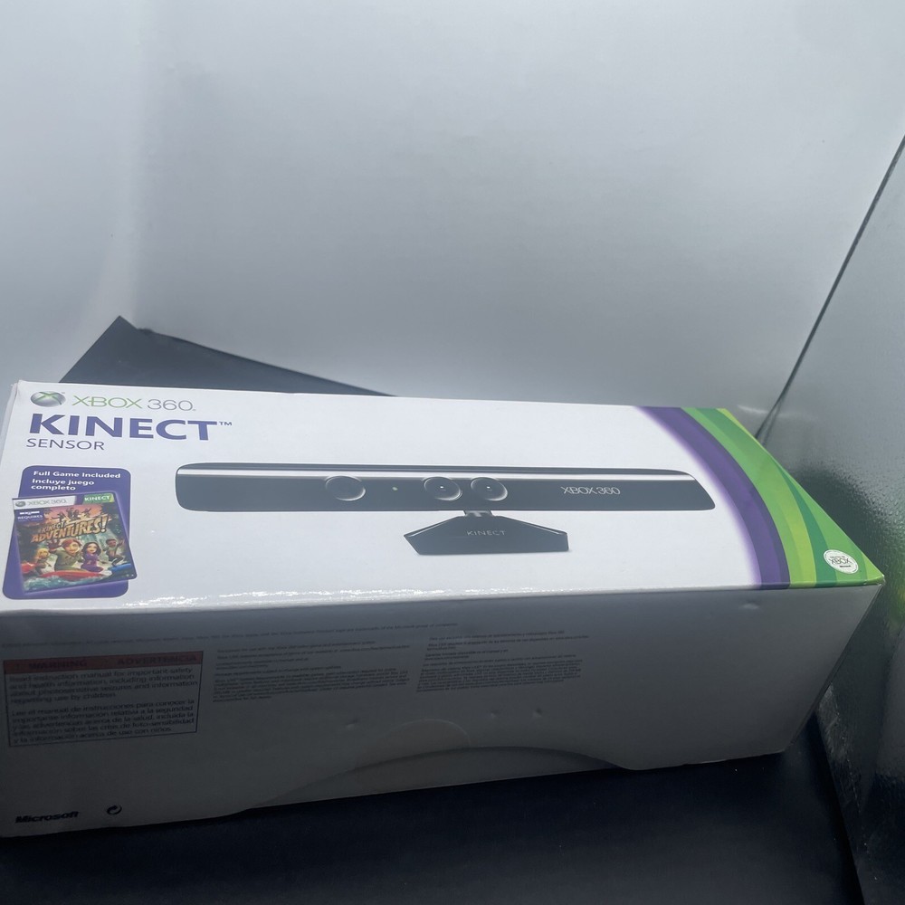 BRAND NEW SEALED XBox 360 Kinect Sensor Model 1414 + Kinect Adventures Microsoft