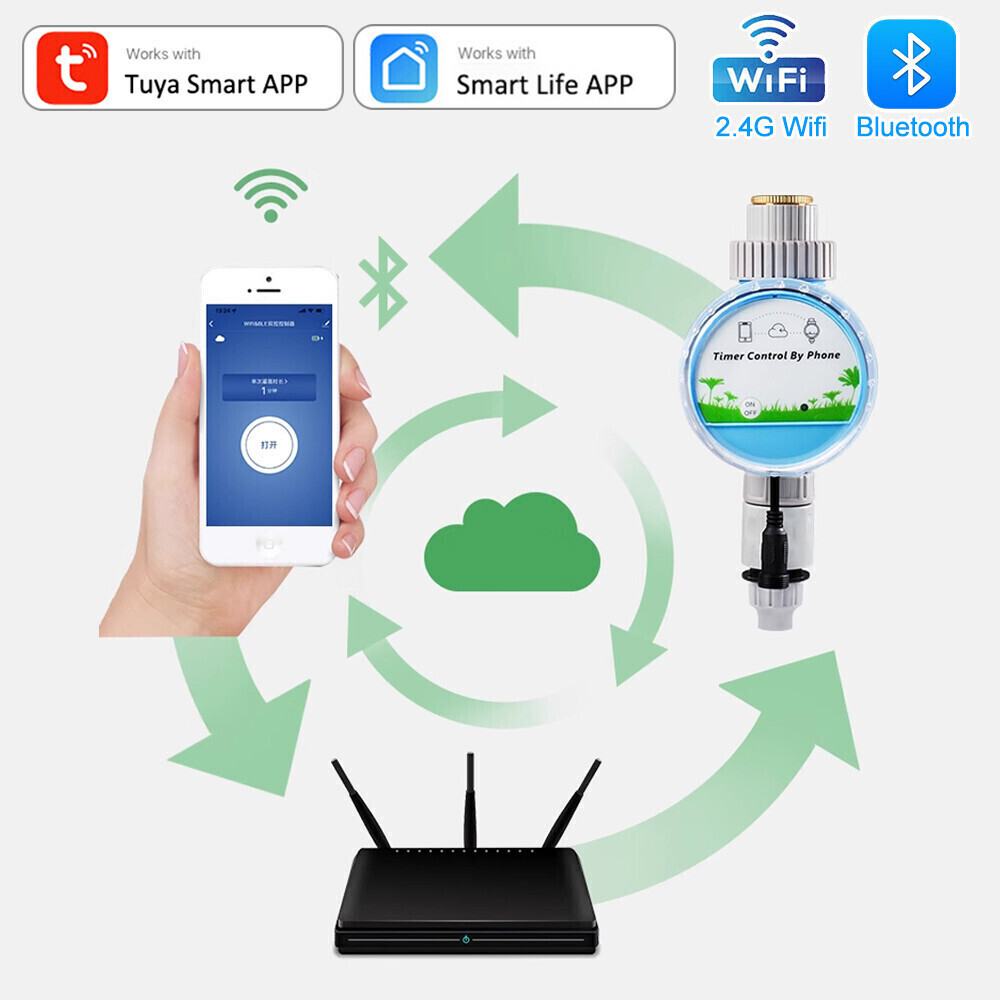 WIFI Bluetooth Smart Garden Watering Timer Auto Irrigation Controller Valve UK ╏