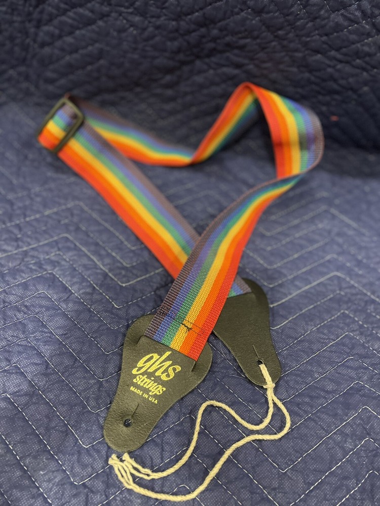 ghs guitar strings rainbow strap.