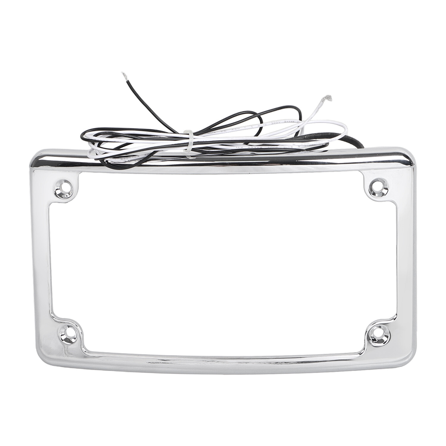 Curved License Plate Frame with LED Light For Harley Electra Road Street Glide