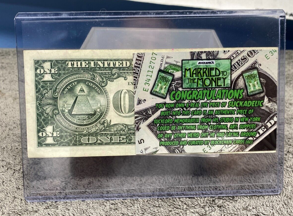 2023 SUCKLORD Suckadelic WAX Blockchain Cards Whole Painted Dollar Bill w COA