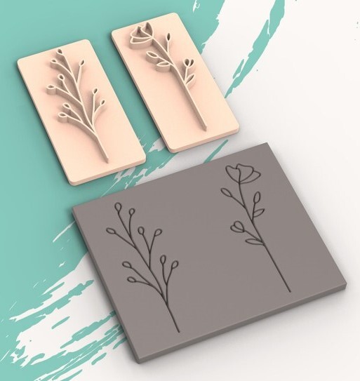 Flower 6 Polymer Clay Stamp