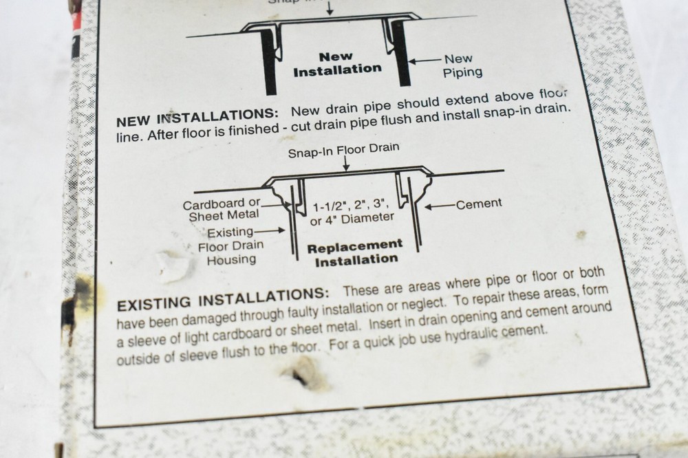 B&K 133-504 Snap-In Floor Drain