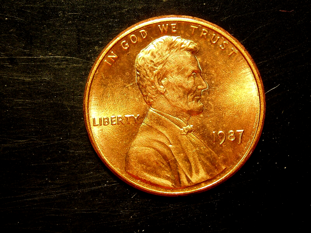 1987 UNC LINCOLN MEMORIAL CENT #1