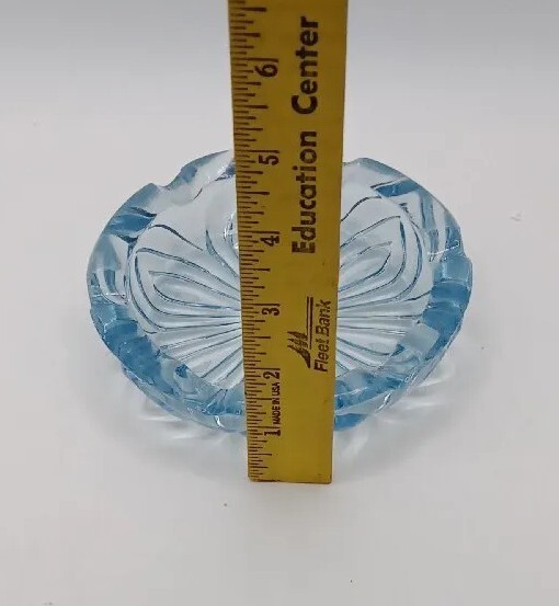 Vintage 5" Round Ashtray Caprice Moonlight Blue