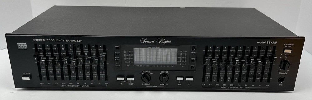 VTG ADC SS-315 Sound Shaper Stereo Frequency Equalizer Spectrum Analyzer TESTED