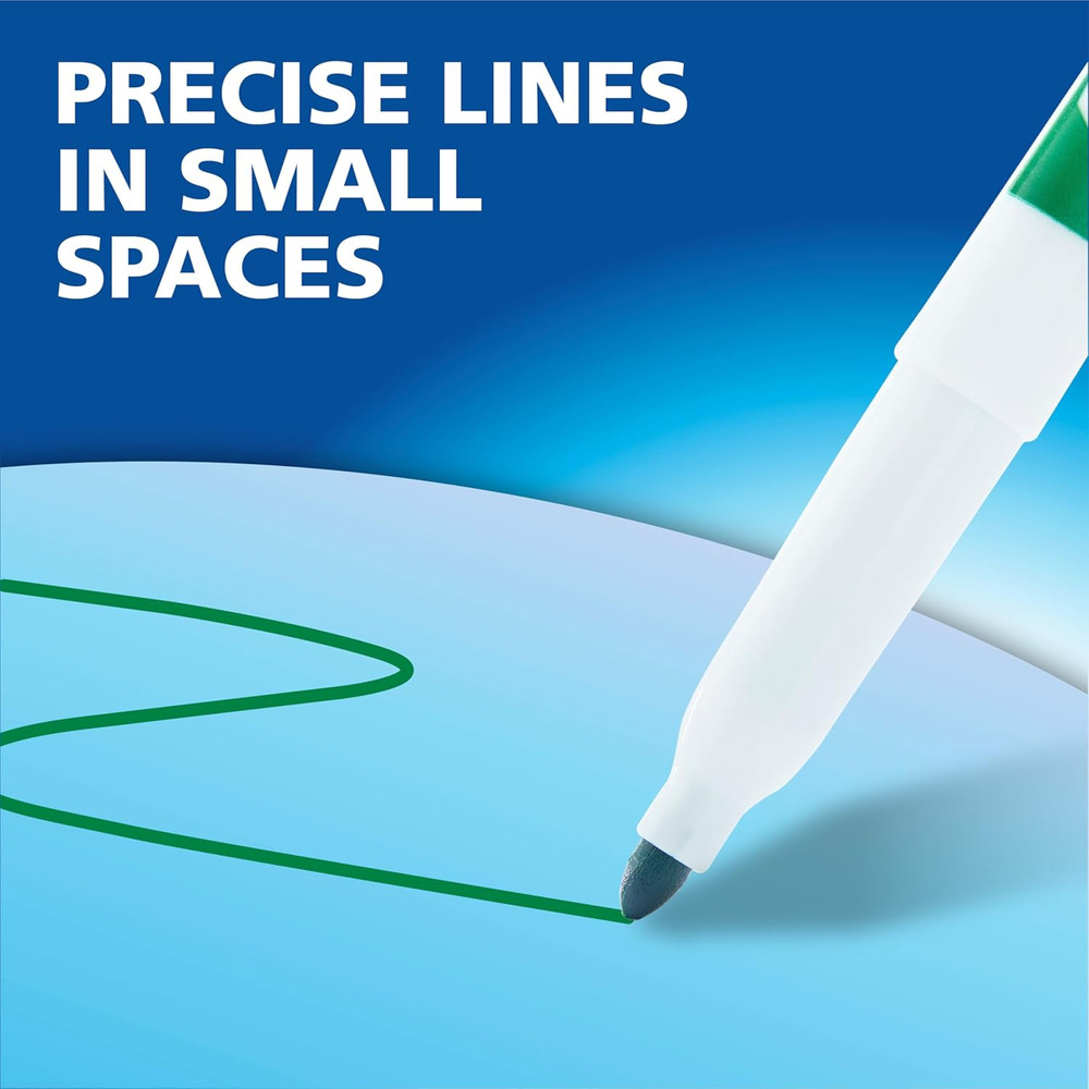 Dry Erase Markers Set, Fine & Chisel Tips, 11 Count - Classroom, Office Suppl...