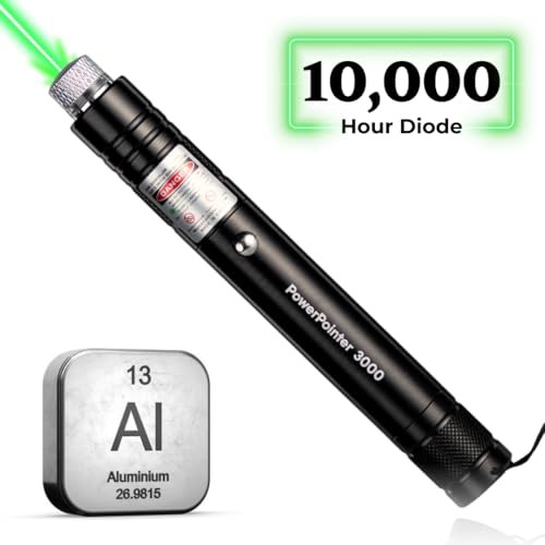 Power Pointer 3000 Flashlight Adjustable Star‑Pattern Projection Light – Flash