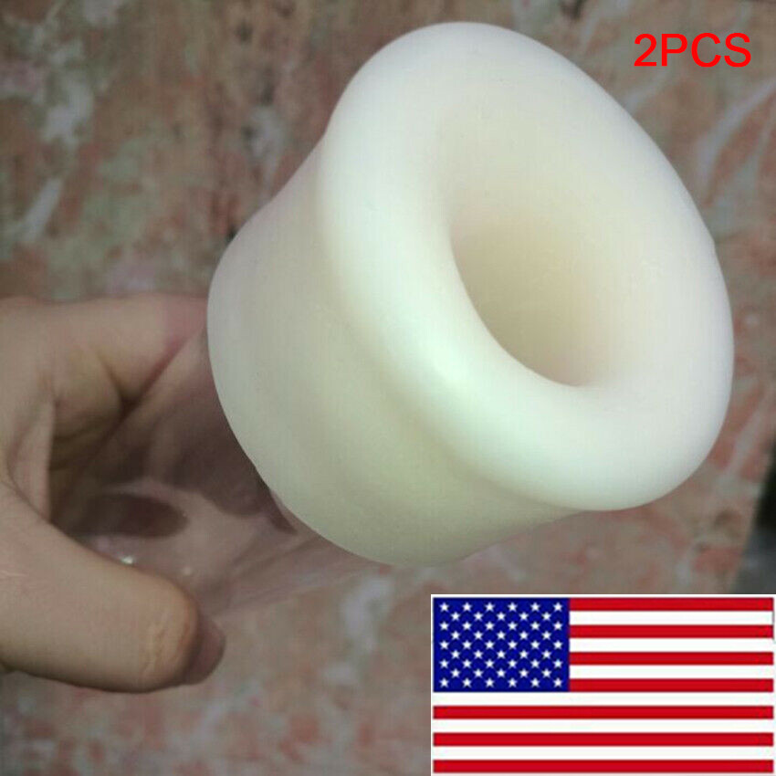 2PCS STRETCHABLE REPLACEMENT SILICONE SLEEVE EXTENDER PENIS PUMP VACUUM CYLINDER