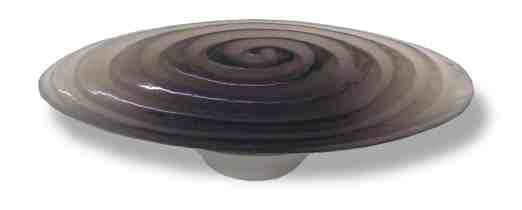 3-3/4" Betsy Fields Swirl Pull Smoke with Satin Nickel