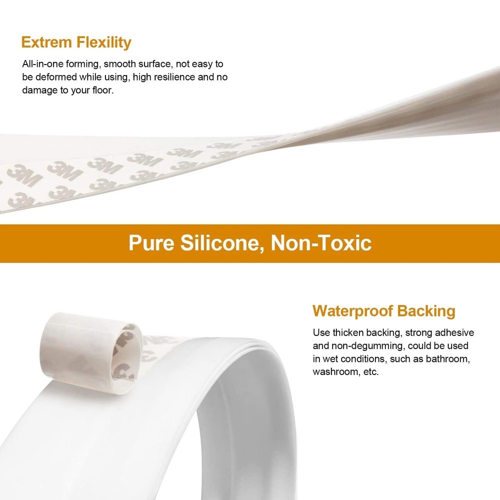 Door Draft Stopper Under Blocker Insulator Sweep White