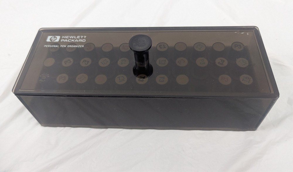 Vintage Hewlett Packard Personal Plotter Pen Organizer with 32 tips