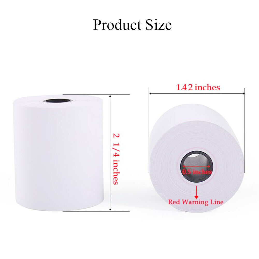 2-1/4" x 50' & 2 1/4" x 85' Thermal Credit Card Cash Register POS Receipt Paper