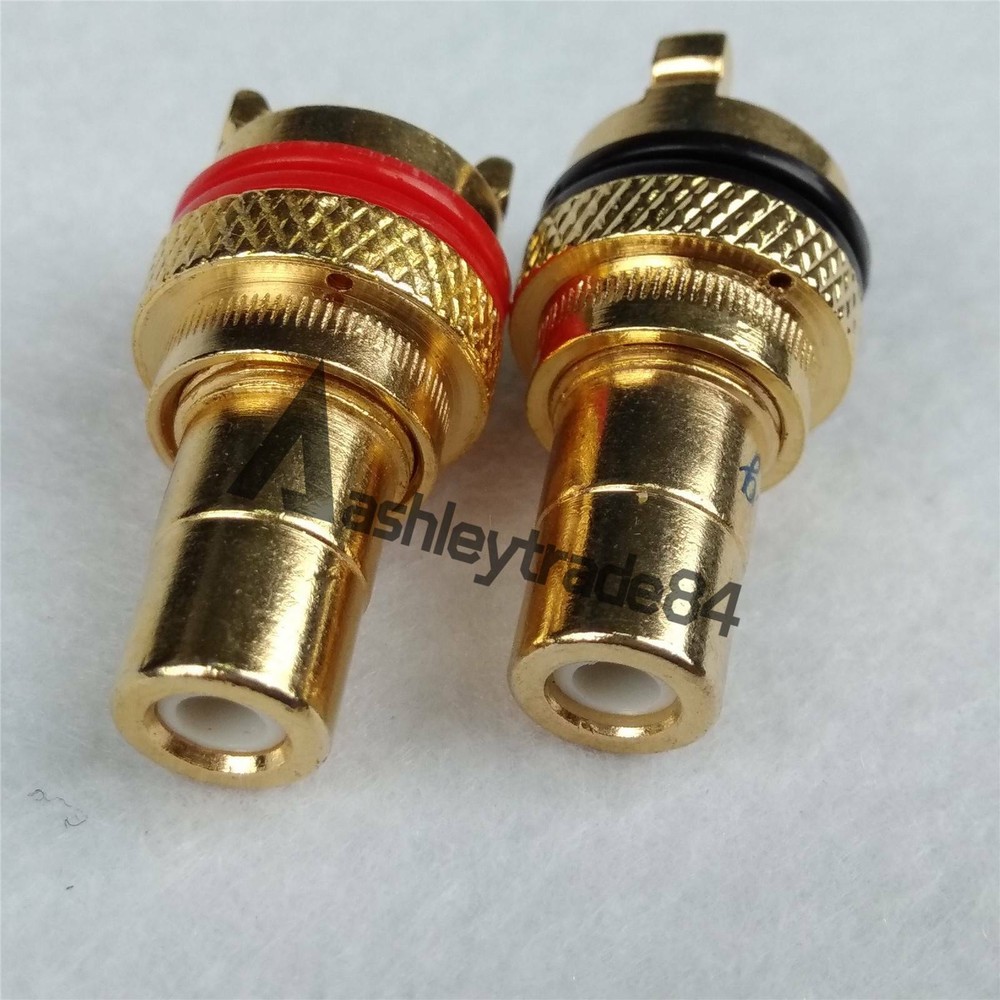 2Pcs RCA Chassis Connector 4 Amplifier